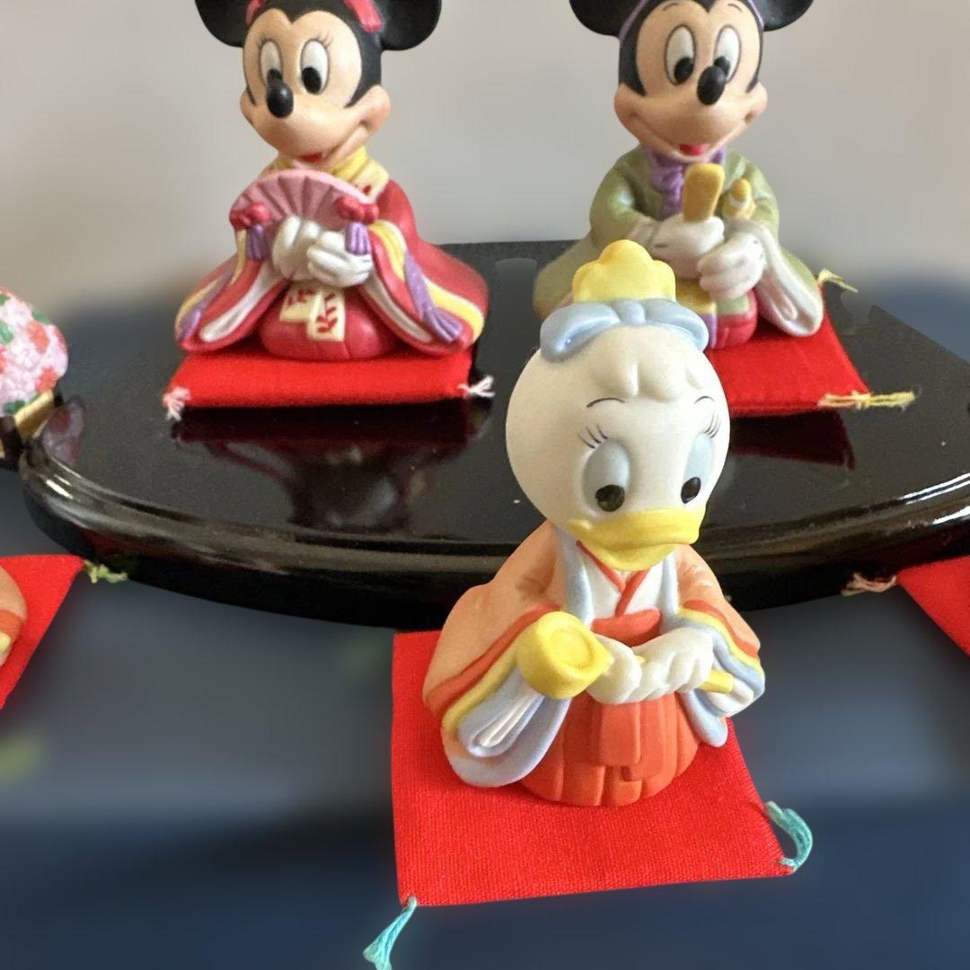 雛人形セット ミッキー ミニー ドナルド デイジー　陶器　お雛様　可愛い