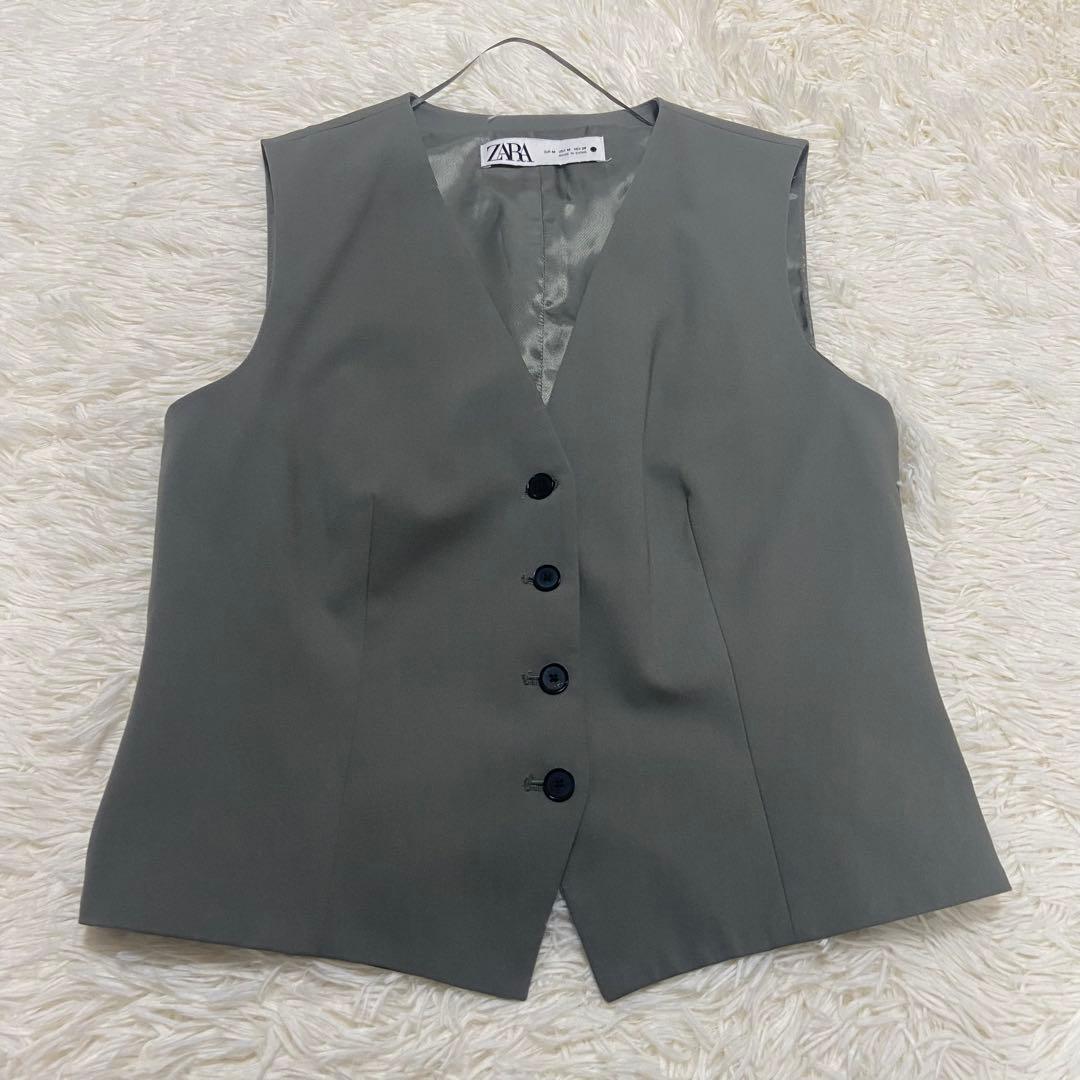 ザラ　3ピースセットアップ　スーツ　グリーン　サイズM X L