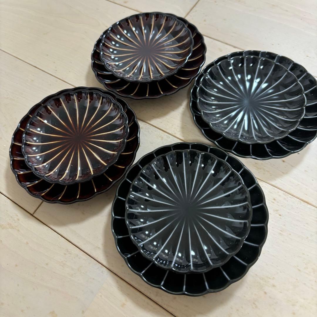 【新品】ぎやまん3寸✖︎2枚、4寸✖️2枚　8枚セット