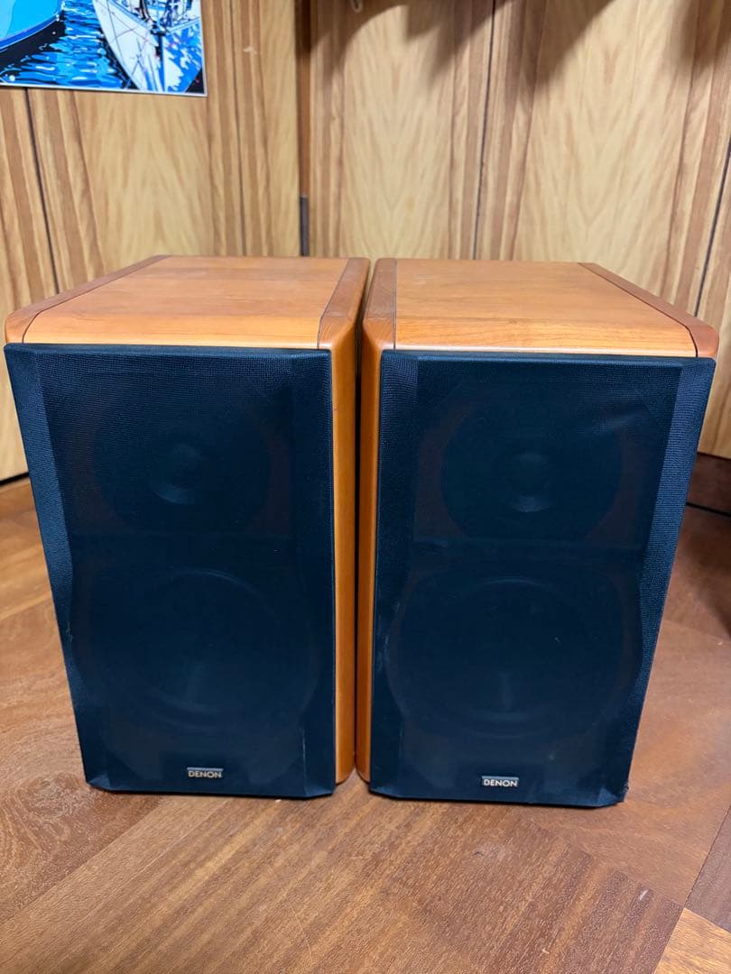 DENON スピーカー 木目調
