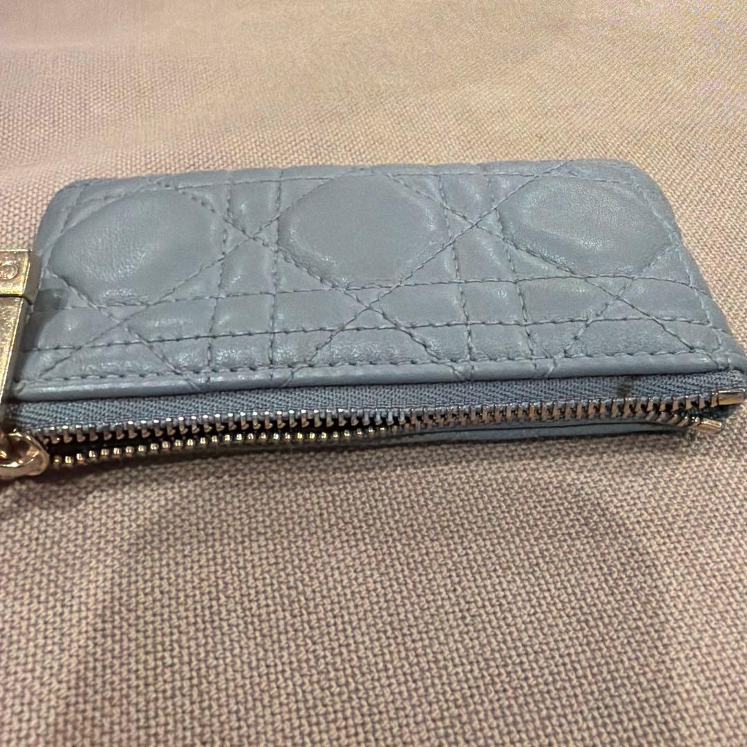 Christian Dior 財布 キーホルダー　ライトブルー