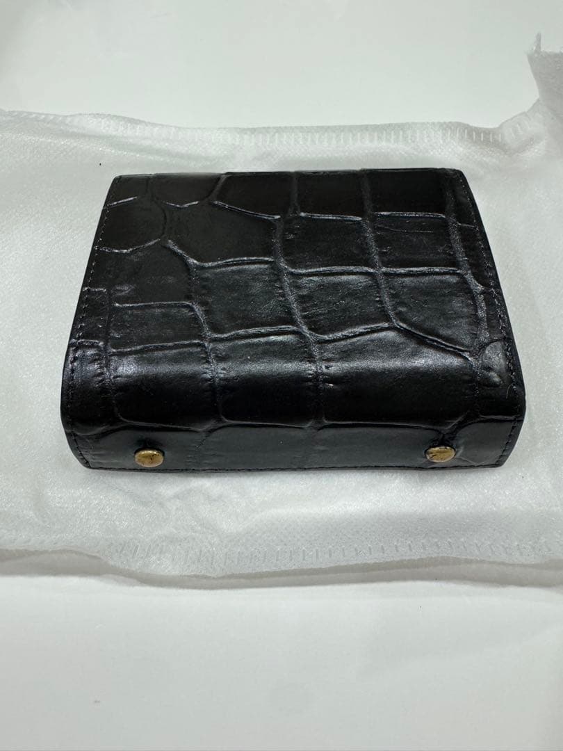 エムピウ　ミッレフォッリエ 1枚革クロコブラック