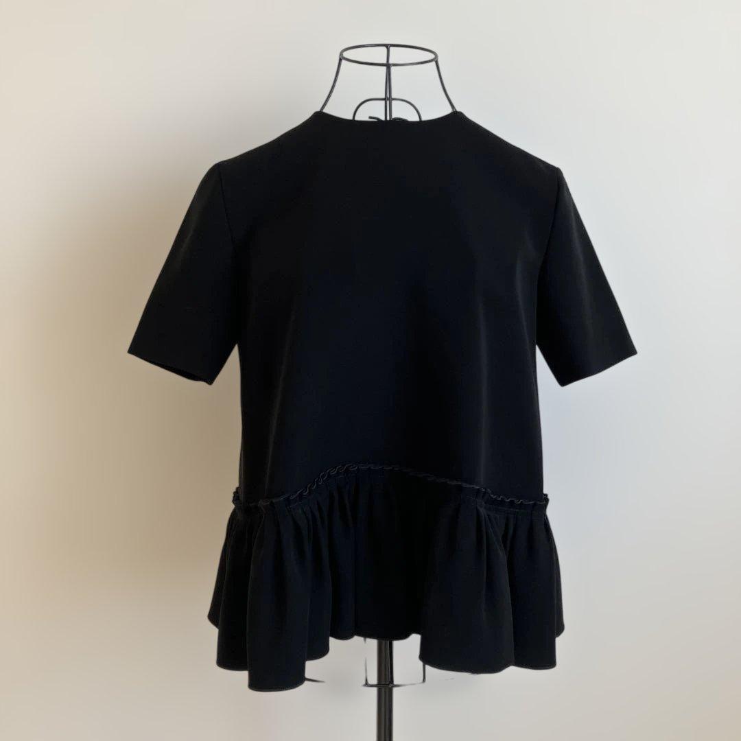 YOKO CHAN ヘムギャザーブラウス　ブラック