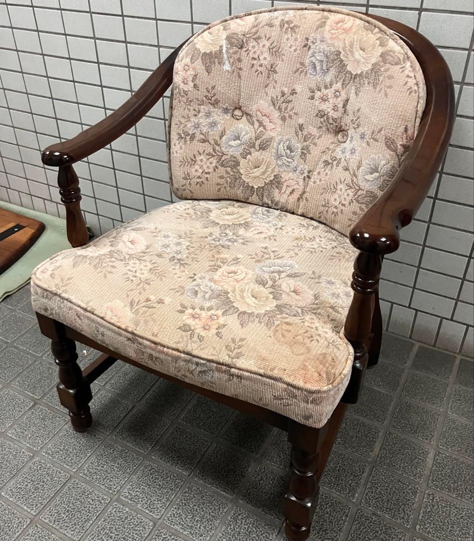 karimokuカリモク コロニアル花柄　アームチェア　シングルソファ 肘掛椅子