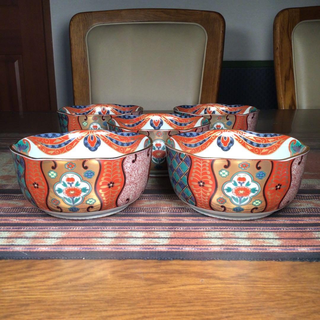 『プレうー特価』　青藍　『極彩』　金彩　小鉢　5枚