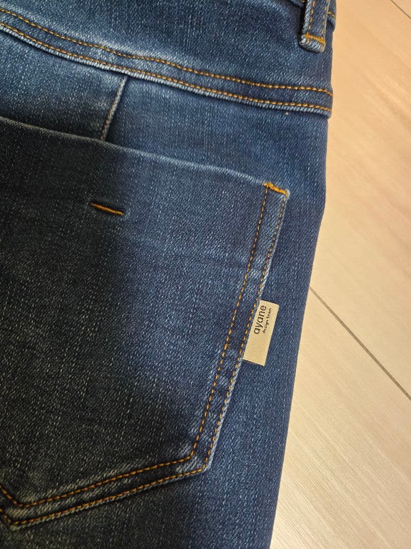 ayane裏起毛デニムスキニーパンツ ブルー38　セブンフェアリー新品未使用