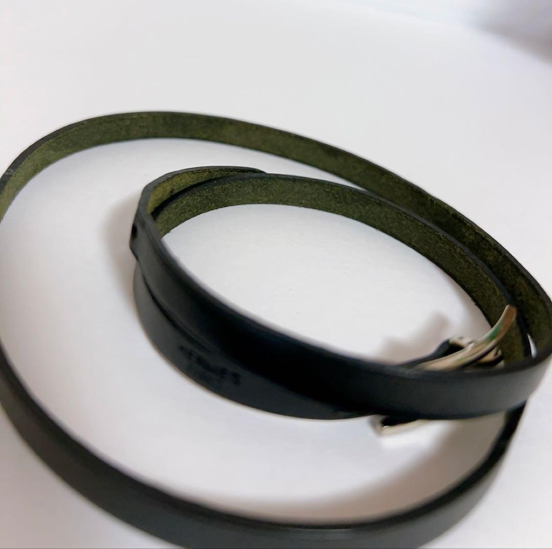 エルメス　HERMES アピ3 ブレスレット　三重 ブラック　黒