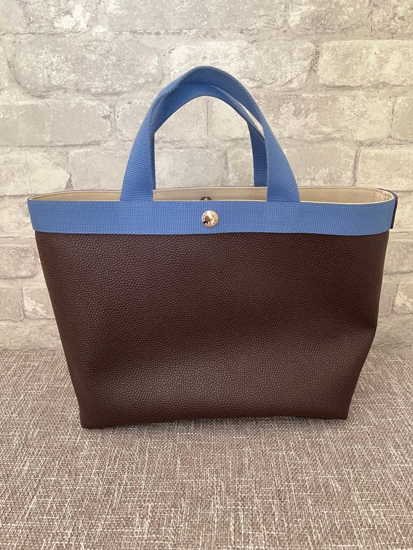 Hervé Chapelier ブラウン ブルートートバッグ