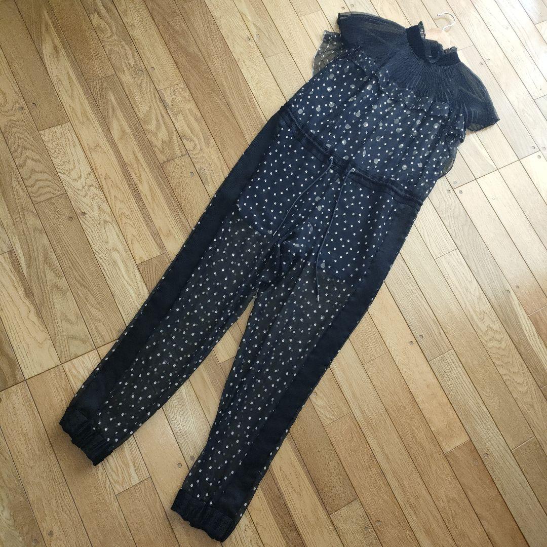 sacai サカイ　ポルカドット　オールインワン