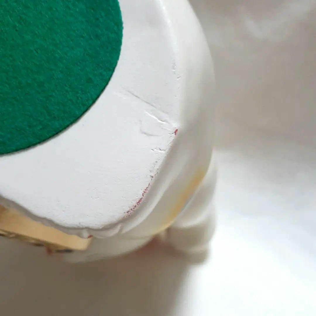 023未使用　 招き猫 両手上げ 昭和レトロ 陶器製 高22cm 商売繁盛・金運