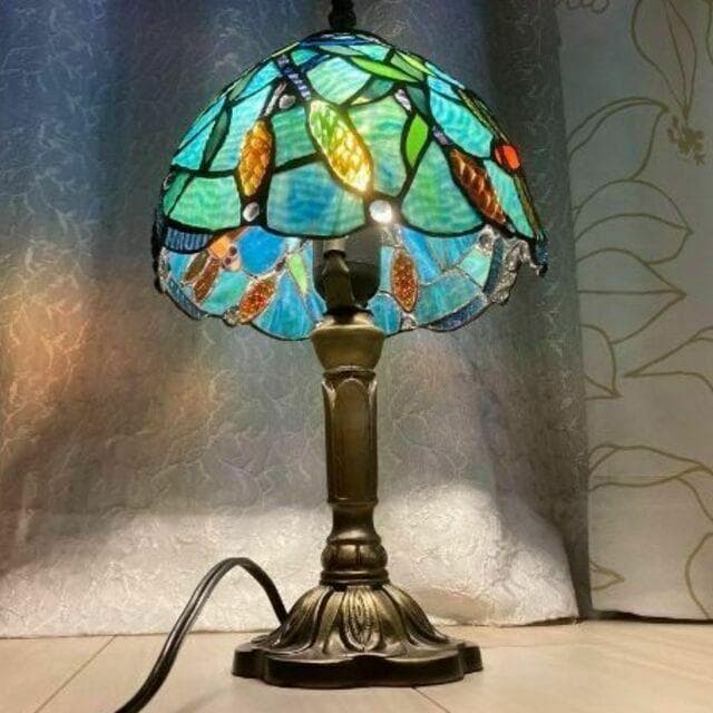 ステンドグラス　ティファニーランプ⭐︎グリーン⭐︎とんぼ