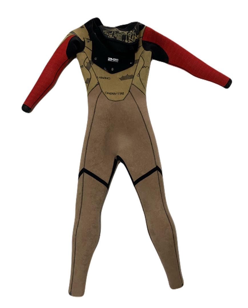 【3点セット】ビラボン 保温性抜群5㎜ セミドライスーツ サーフブーツ&ポンチョ