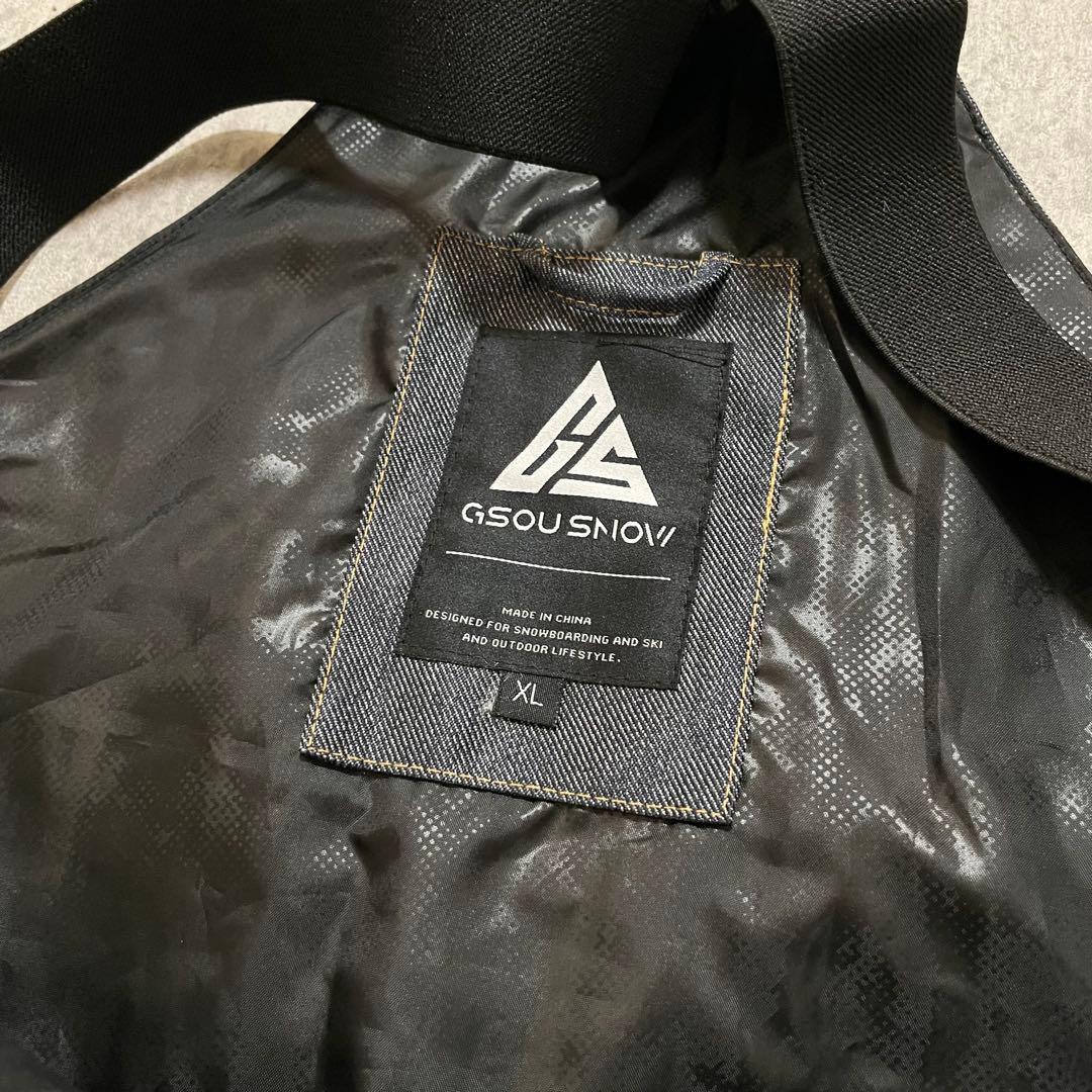 新品タグ付き スキー スノーボード ウェア パンツ オーバーオール デニム調