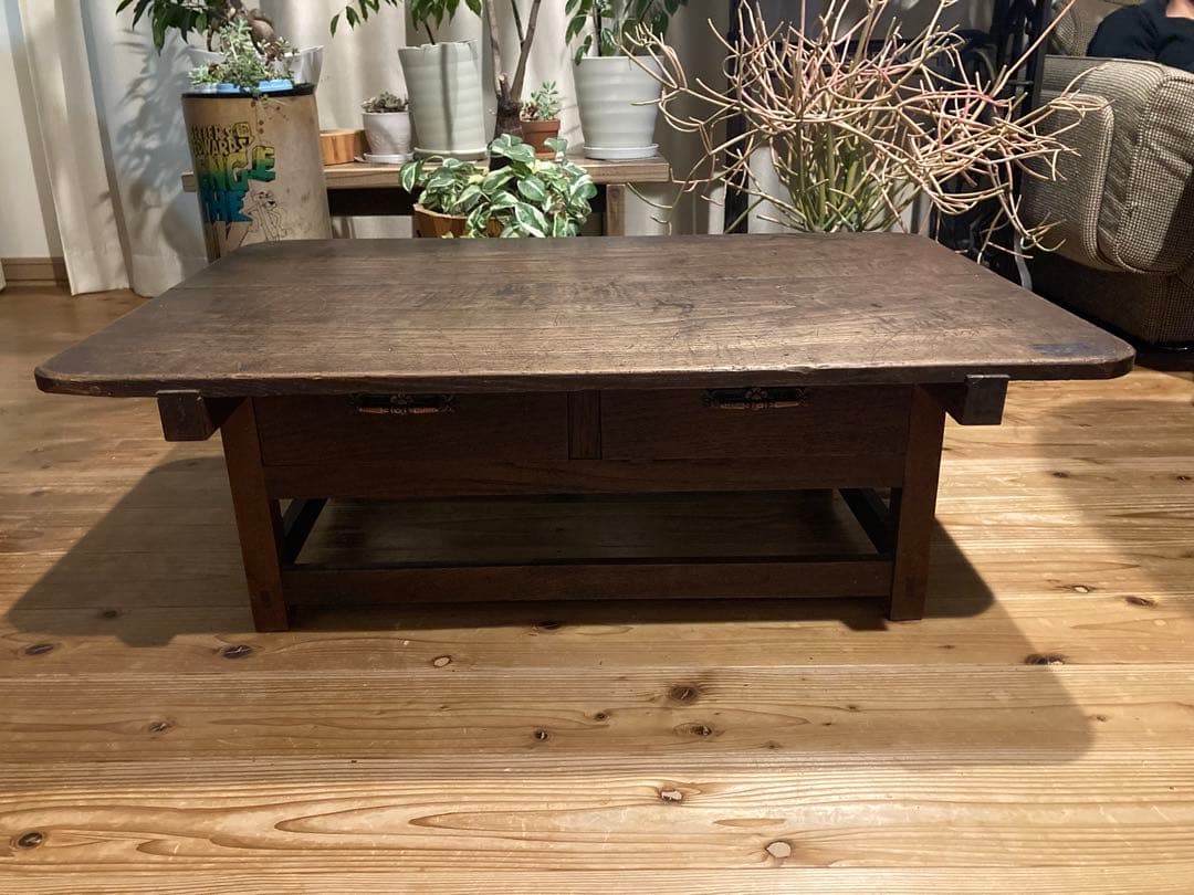 昭和レトロ　木製文机　ローテーブル　⑥