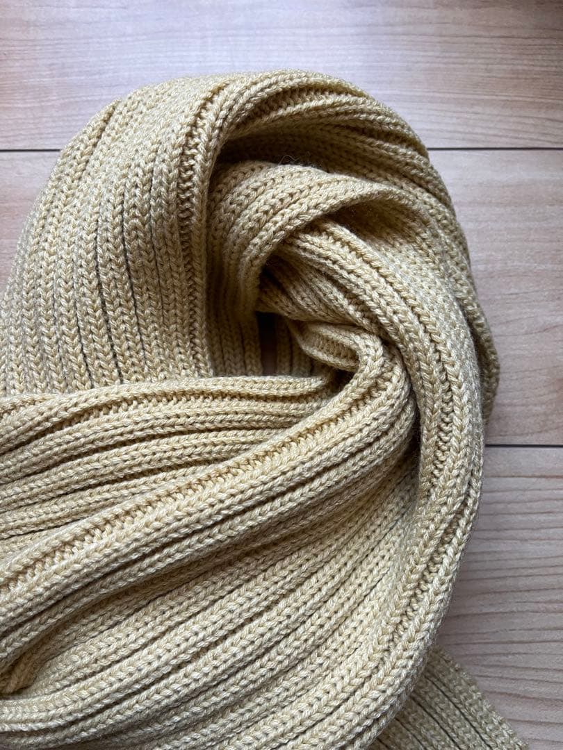 オススメ　試着のみ　ロトト　ROTOTO リブマフラー　イエロー　ボリューム