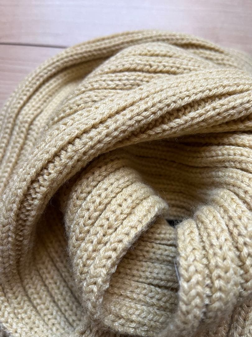 オススメ　試着のみ　ロトト　ROTOTO リブマフラー　イエロー　ボリューム