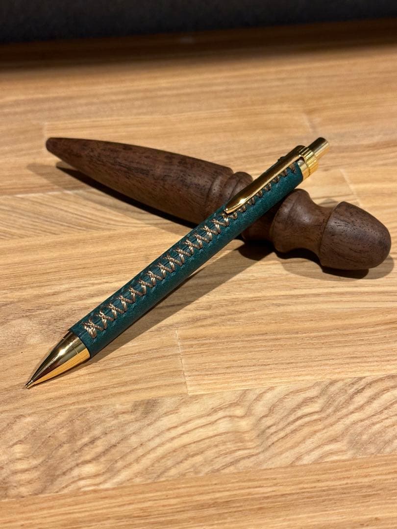 (フォロー割20%OFF)革軸シャーペン プエブロ 加藤金属 KATO202