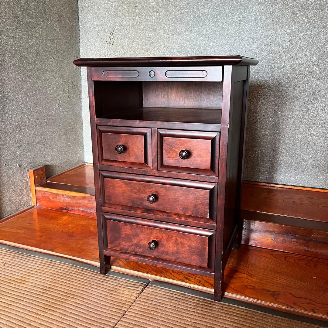 1/18まで！ 高級　神居民芸　サイドキャビネット　キャビネット　カバ材