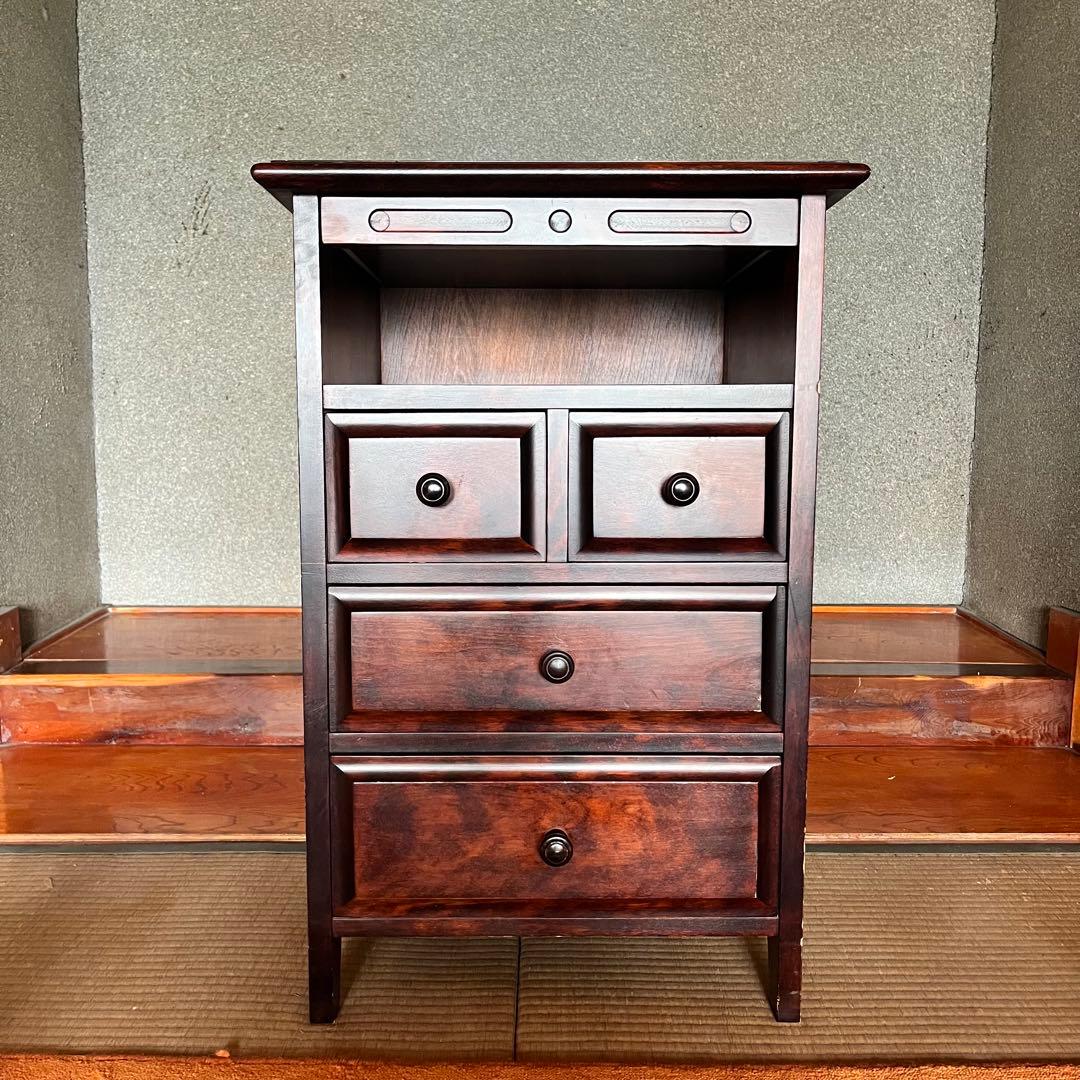 1/18まで！ 高級　神居民芸　サイドキャビネット　キャビネット　カバ材