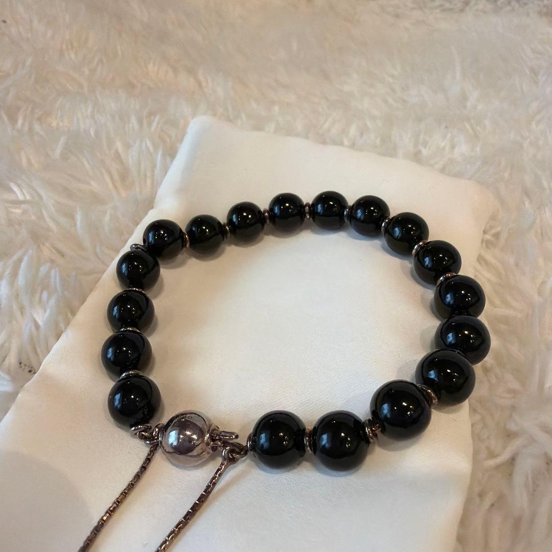 GUCCI グッチ　ブレスレット アクセサリー　ブラック GUCCI刻印