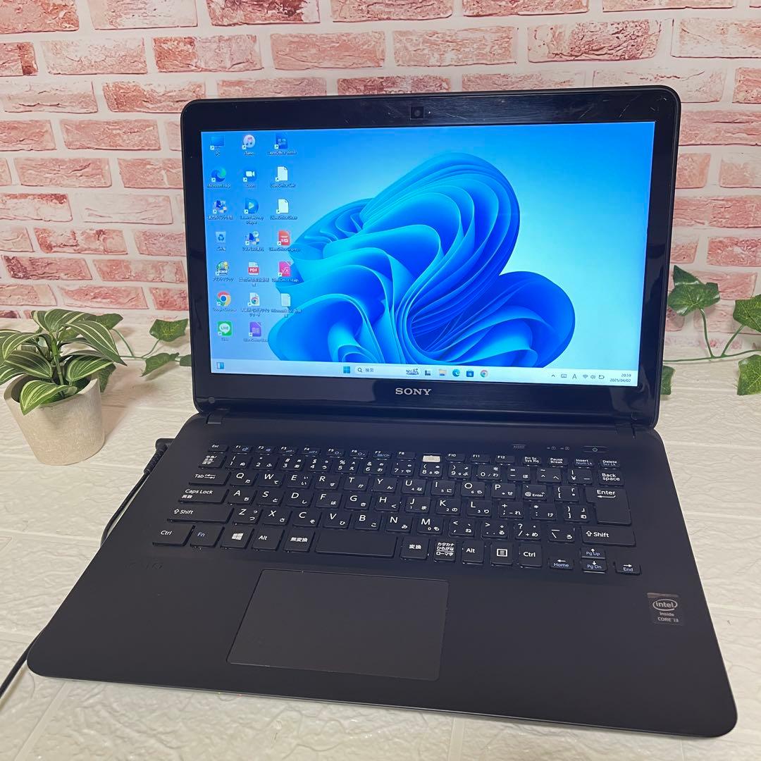 SONY中古SSD128GB メモリ8GB★SVF カメラ ノートパソコン359