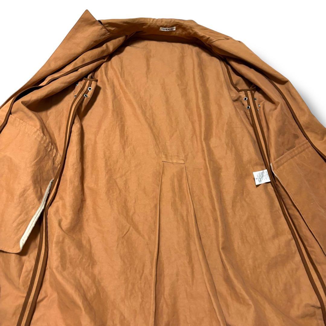 【状態良好】オーラリー　WASHED FINX LINEN COAT Mサイズ