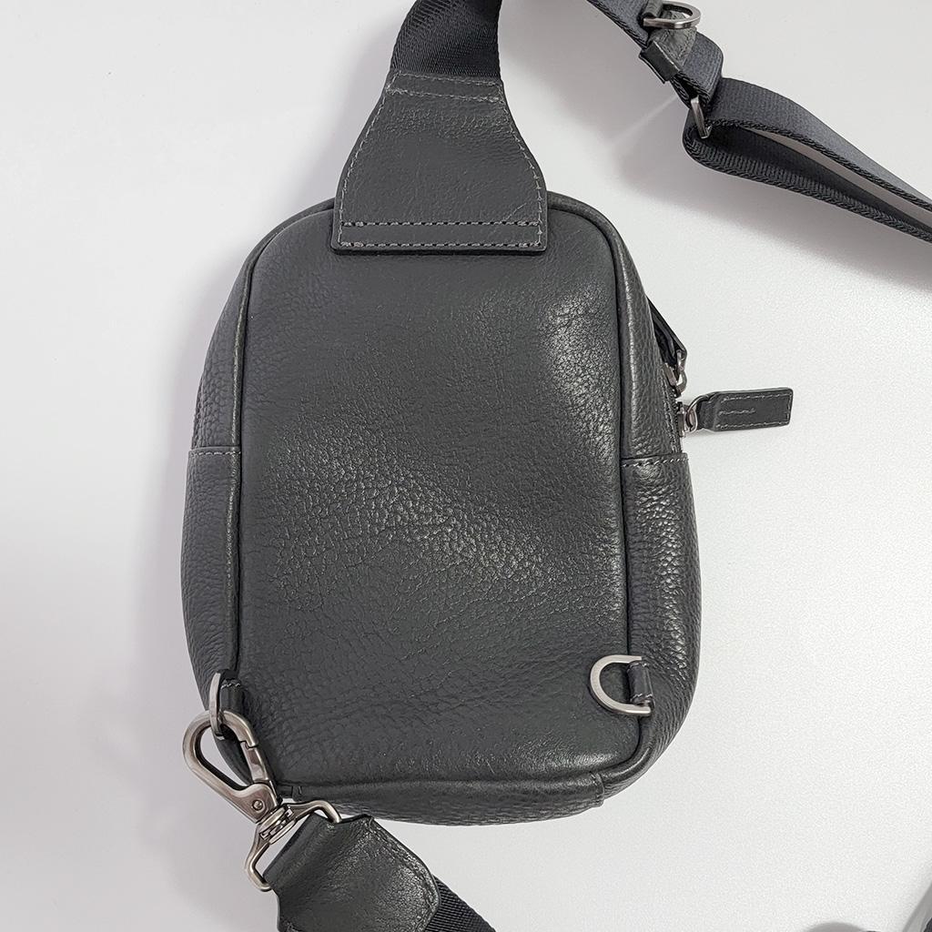 【ぺこ】土屋鞄トーンオイルヌメ クロスボディバッグレザー　ブラック黒　美品