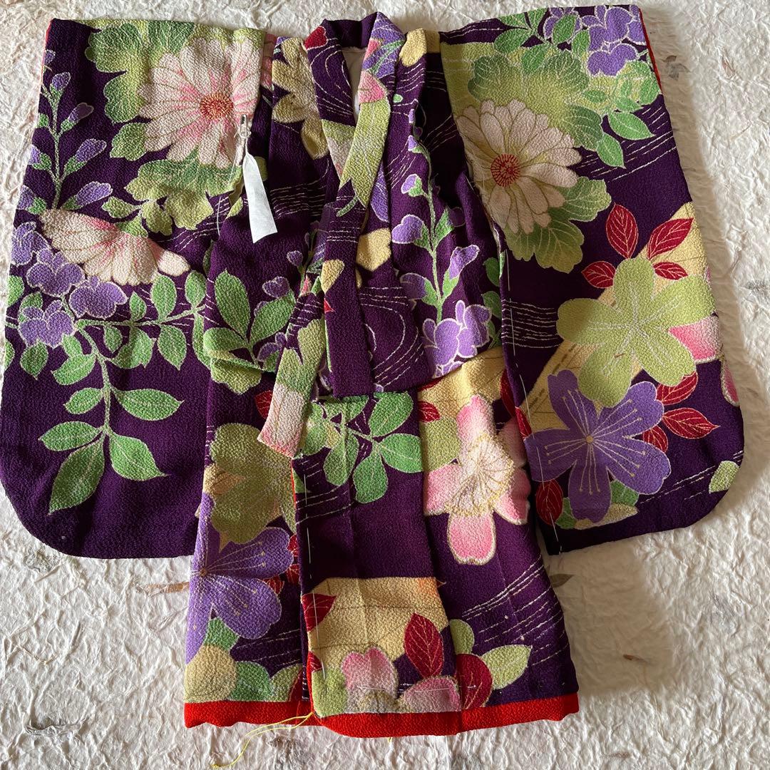 古布縮緬　人形の着物　12号　花尽くし　2612202