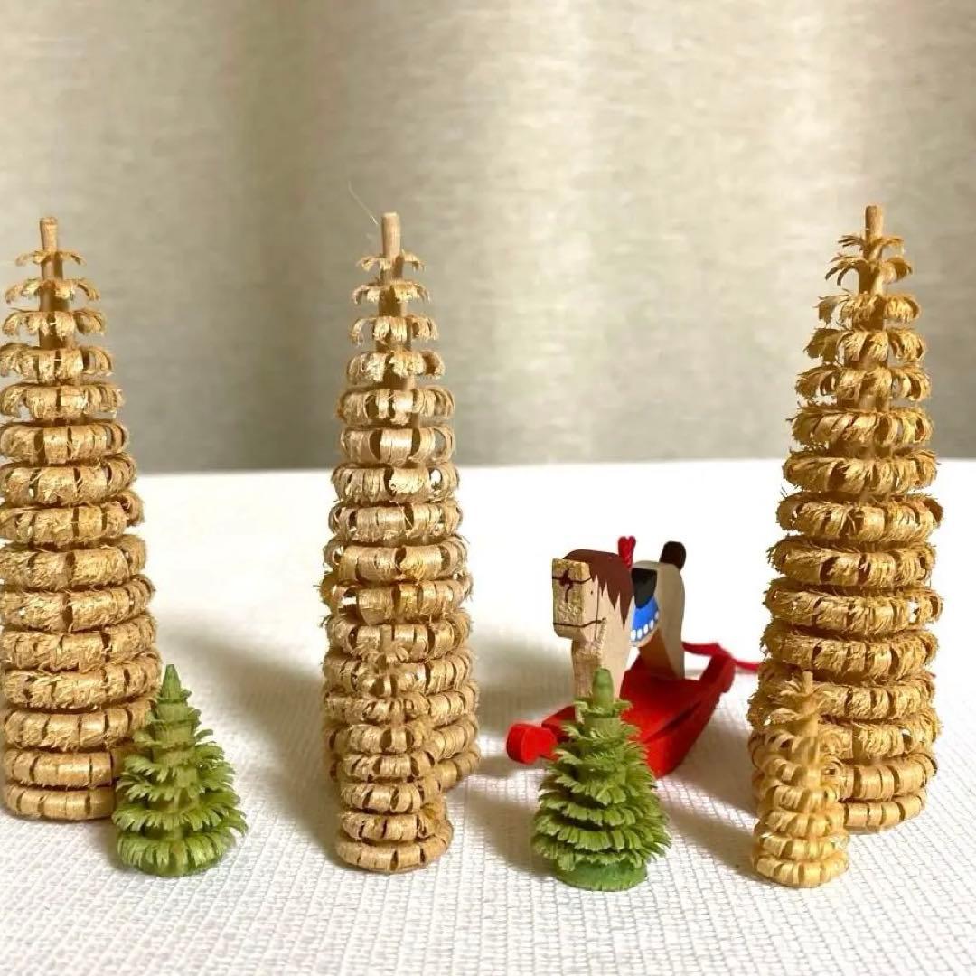ドイツ製　エルツ　シュパンバーム　ミニチュア　木製　工芸品　クリスマス