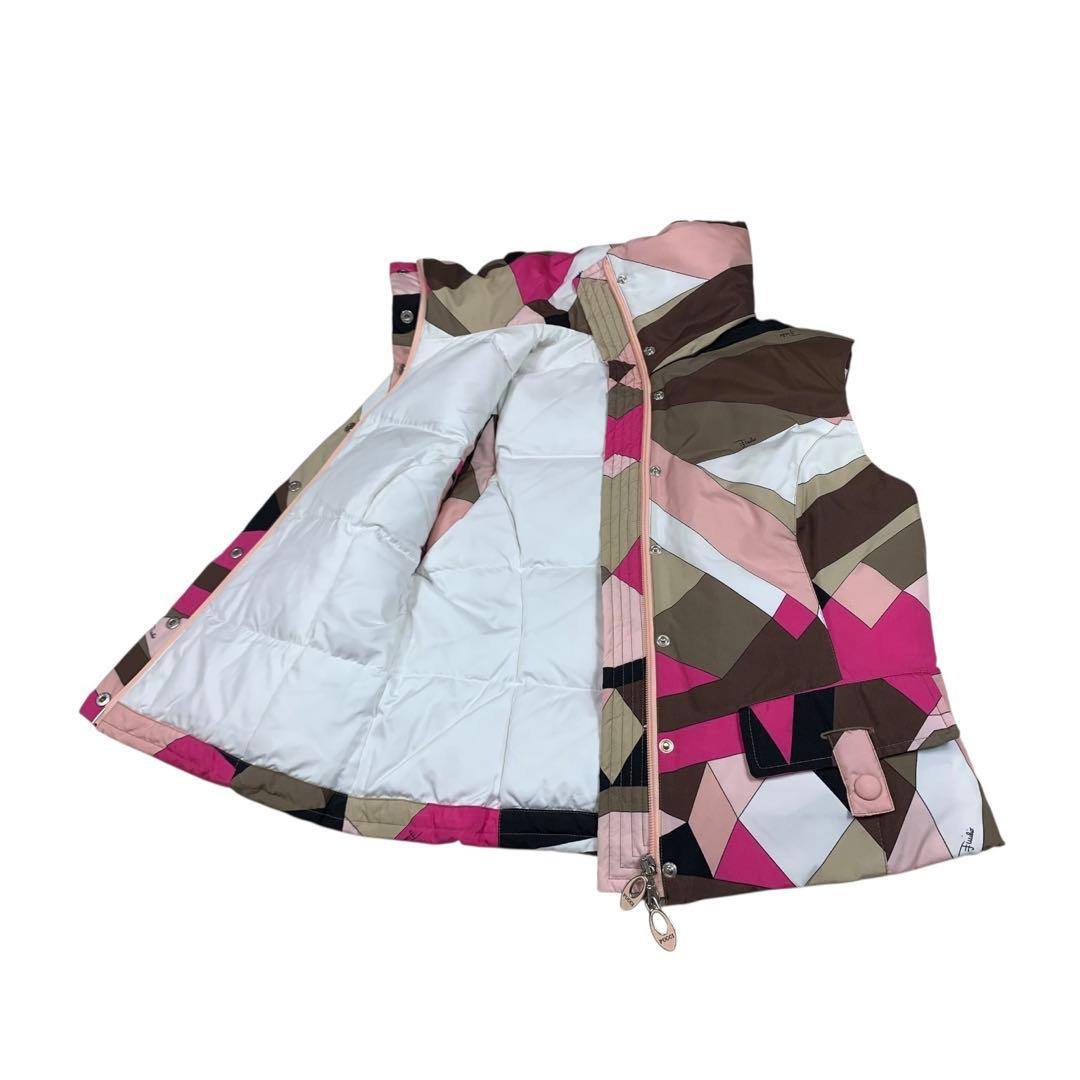 極美品EMILIO PUCCI エミリオプッチ ダウンベスト 36 ピンク系
