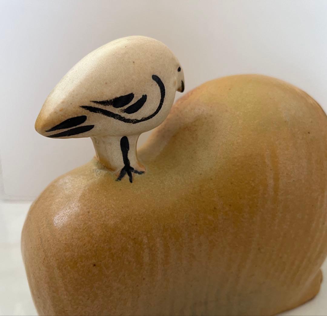 リサラーソン　ライオンと小鳥　置物