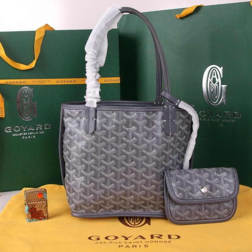 未使用アンジュミニポーチ トートバッグ グレー