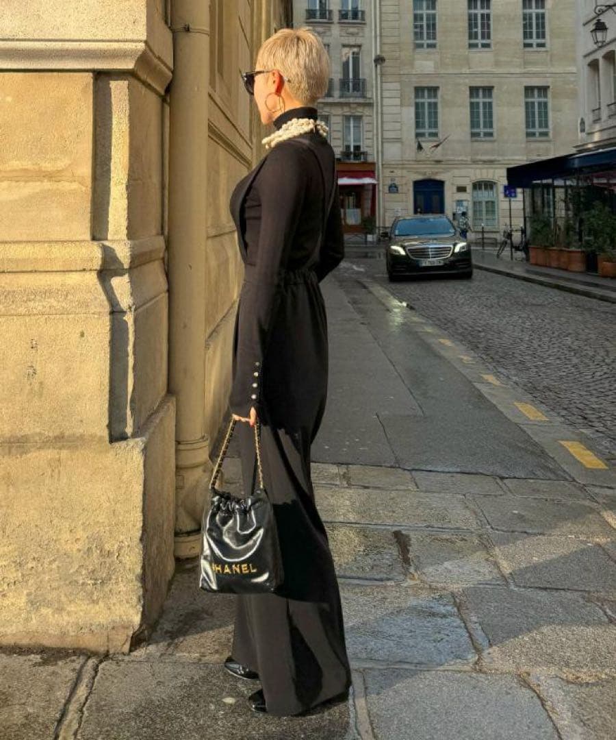 jenne サロペットパンツ M ブラック(試着のみ)