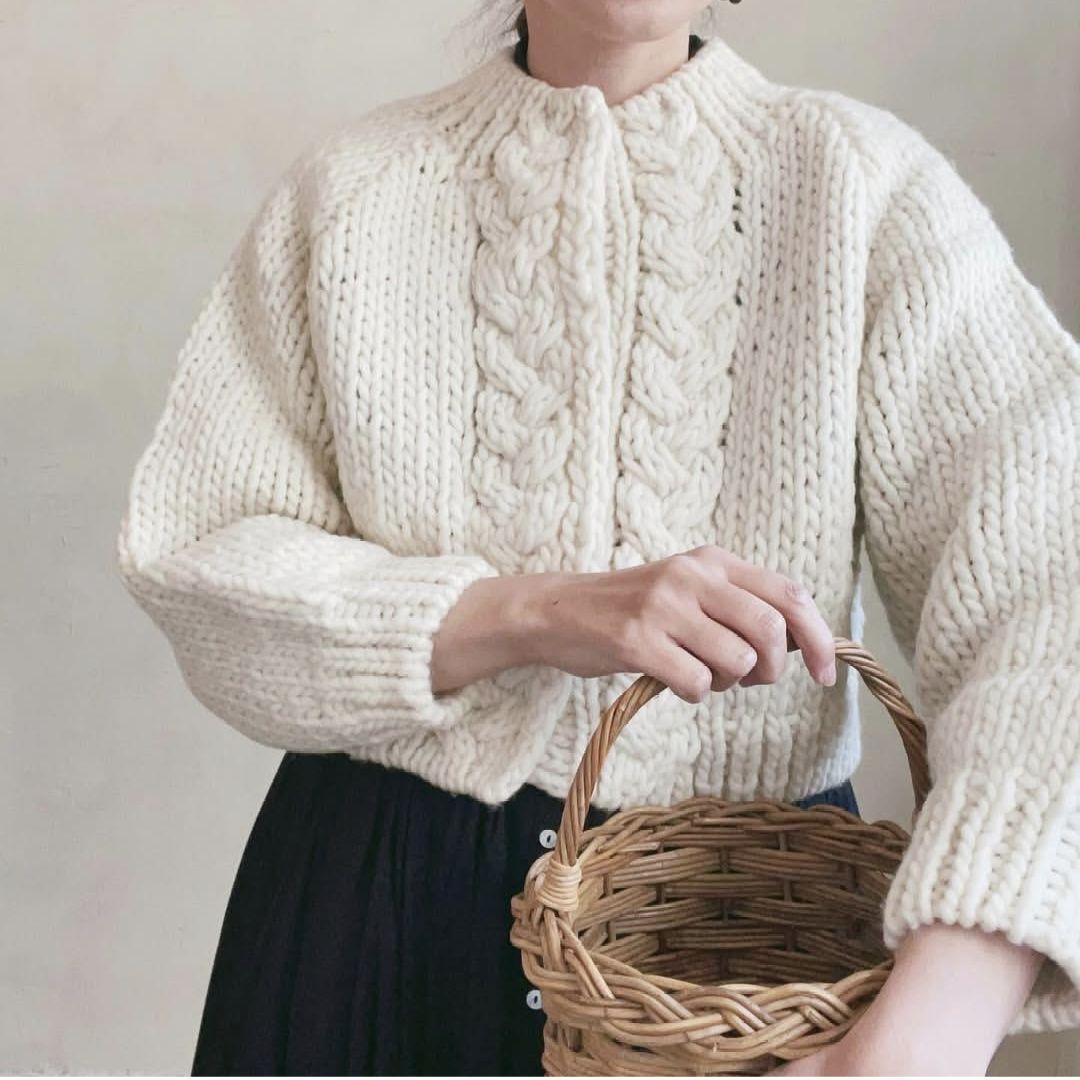 Porter des boutons　ポルテデブトン　手編みニットカーディガン