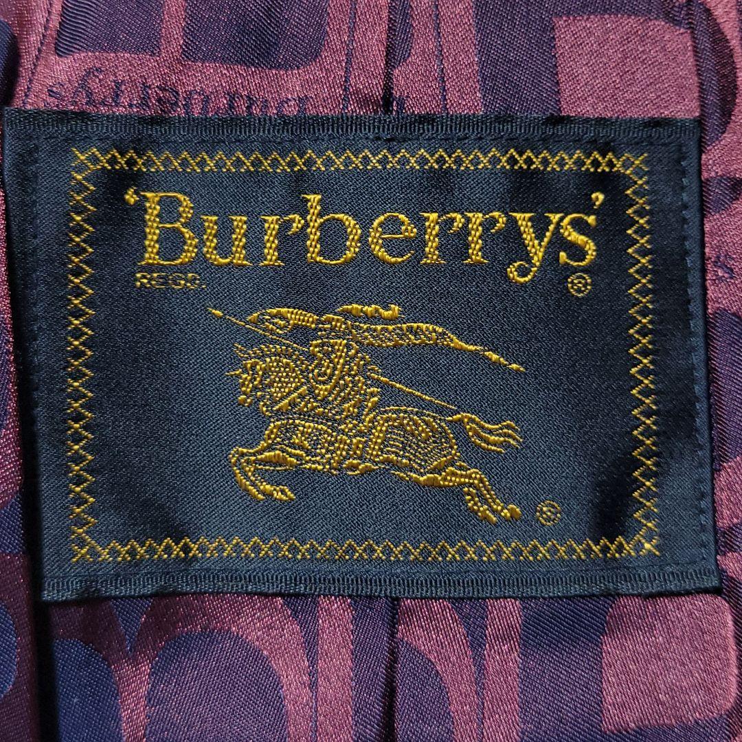 極希少 BURBERRY　ロングコート モヘヤ 比翼ボタン 裏地総柄 B金具 紫