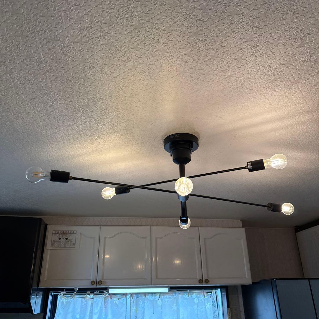 モダン ブラック シーリングライト 6灯×2セット