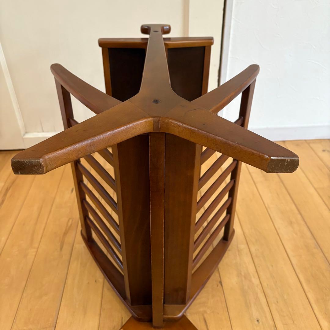 ☆ビンテージ☆折りたたみ　木製　マガジンラック　サイドテーブル　アンティーク