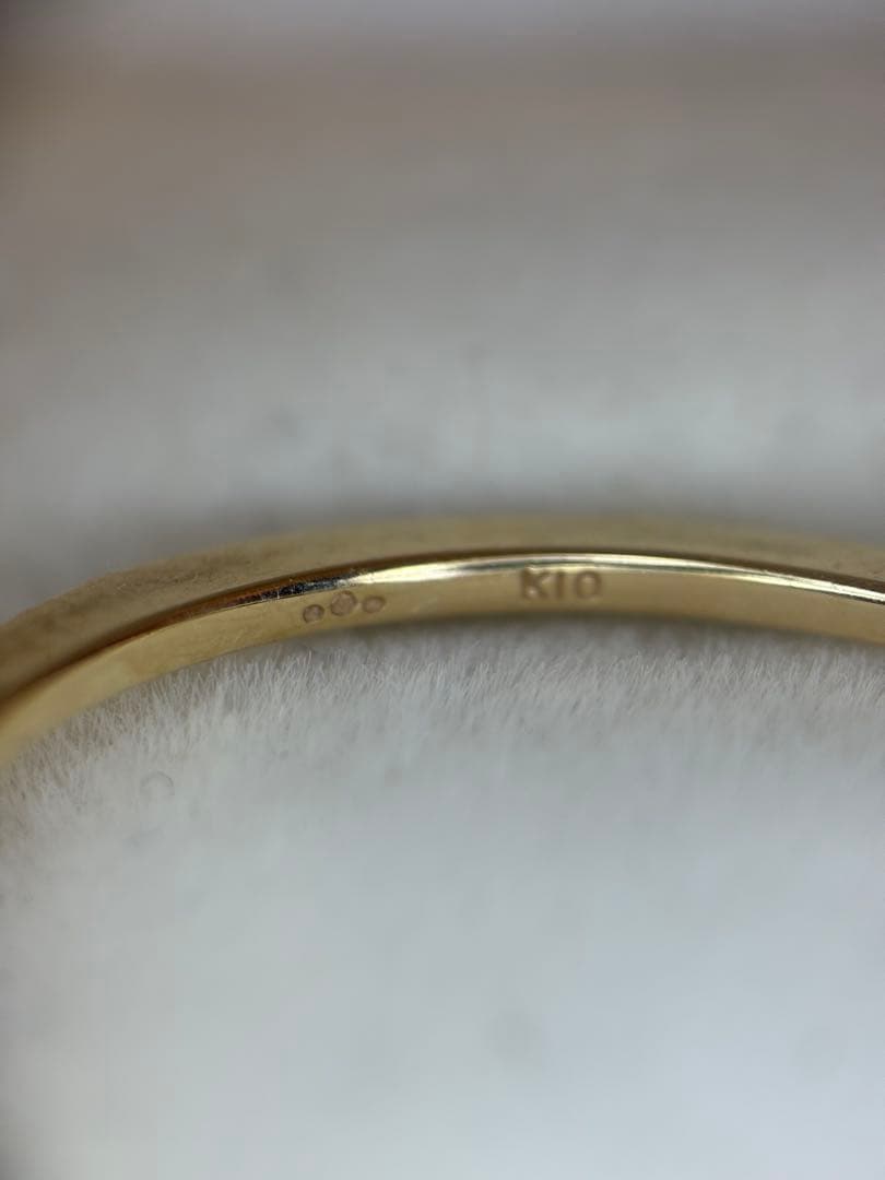 ココシュニック　k10 ダイヤモンド　ハーフエタニティ　v字 リング