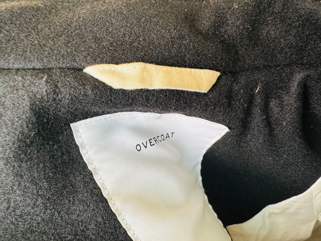 overcoat ウールステンカラーコート黒　サイズ0