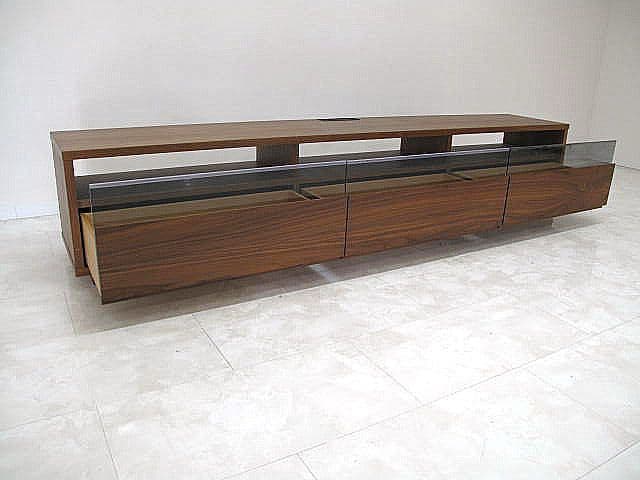 マスターウォール「BASSAVボード」ウォールナット材テレビボード W220cm