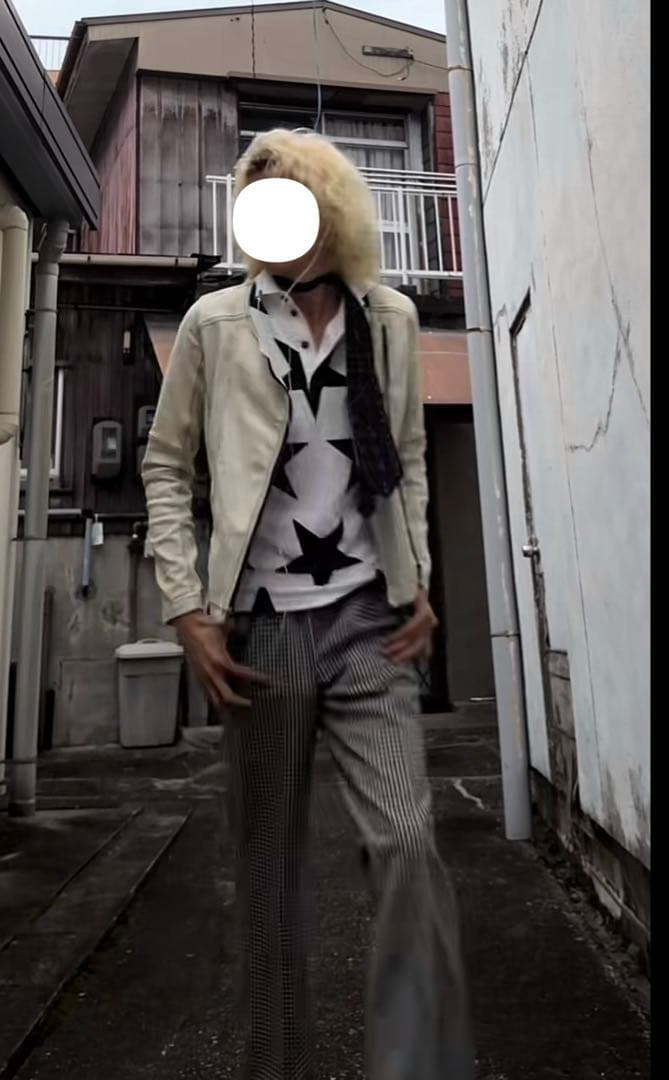 00s archive　ライダースジャケット ホワイト モード系　変形　ギミック