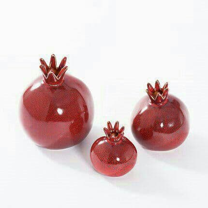 陶磁器 手描き 置物   ザクロ