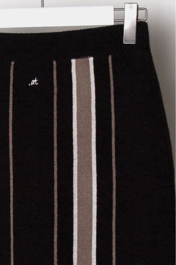 .at 高野洸 Stripe Jacquard Knit Long Skirt
