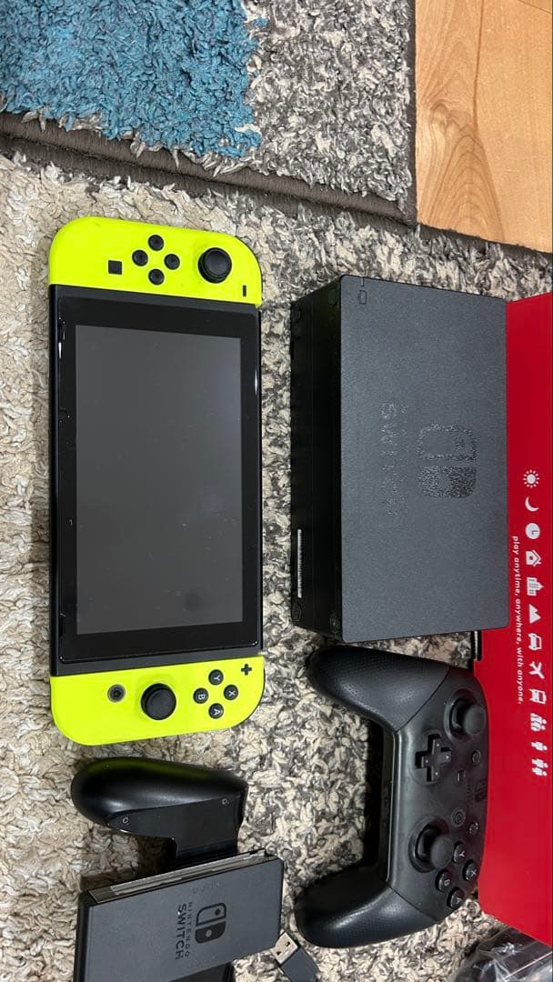 Nintendo Switch 本体 イエロー/ブラック プロコン付き