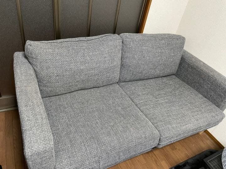 【値下げ】IKEA 2人掛けソファー カバー付き【美品】