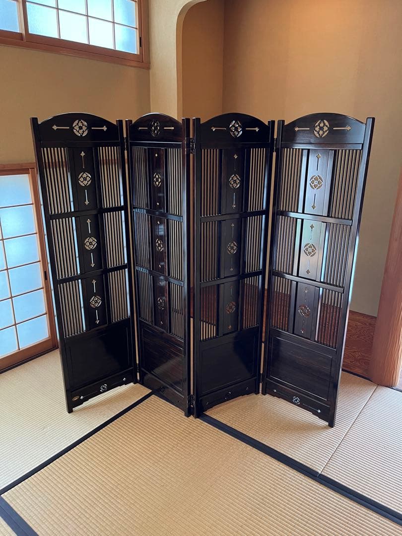 ⭐︎希少⭐︎ 黒柿　衝立　入手困難品