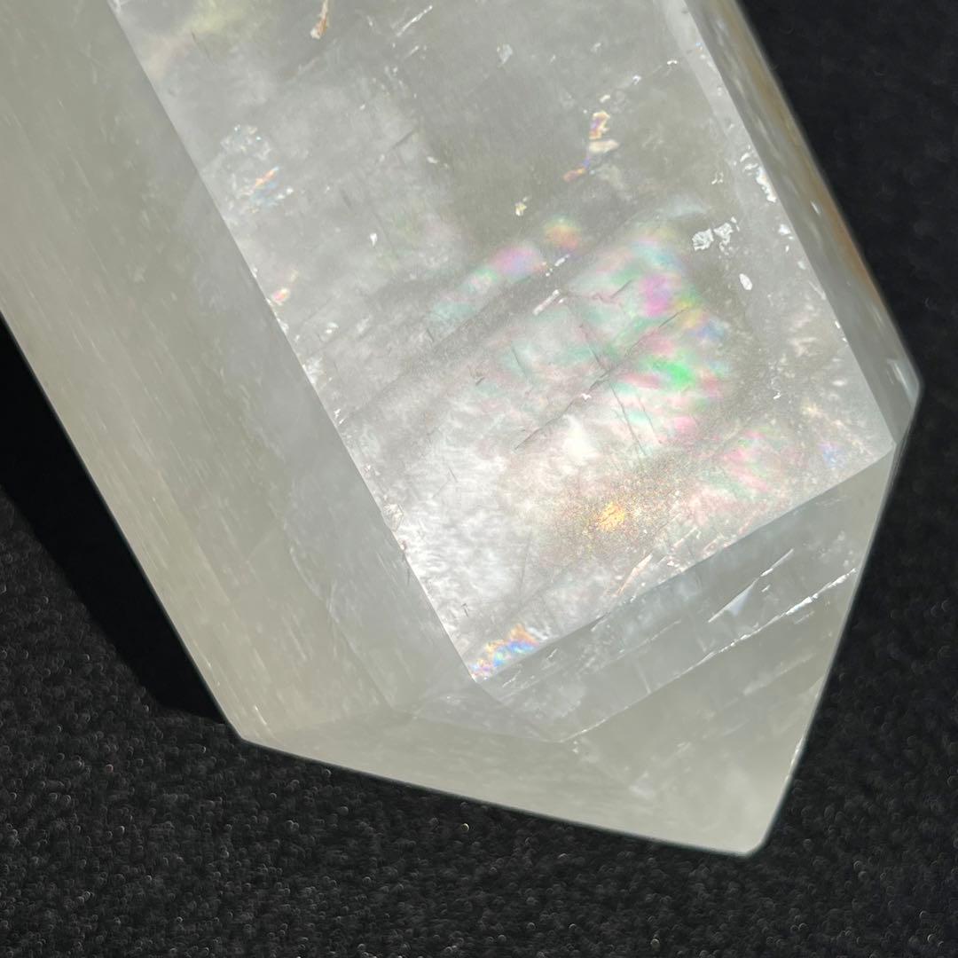 特大！ ほんのりグリーン カルサイト 六角柱 ポイント 天然石 パワーストーン