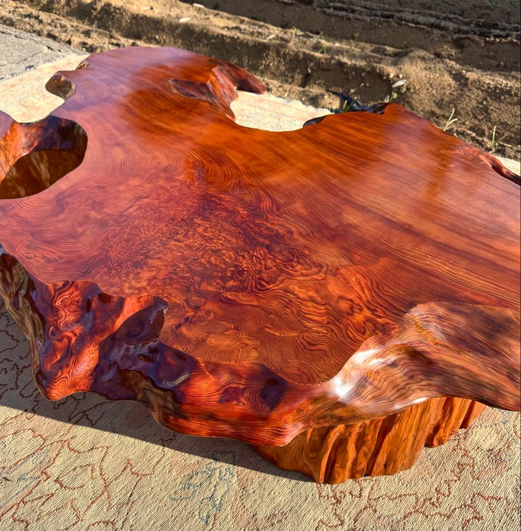 年輪ぎっしり＆美しい杢目！希少な屋久杉の座敷机 無垢材 座卓