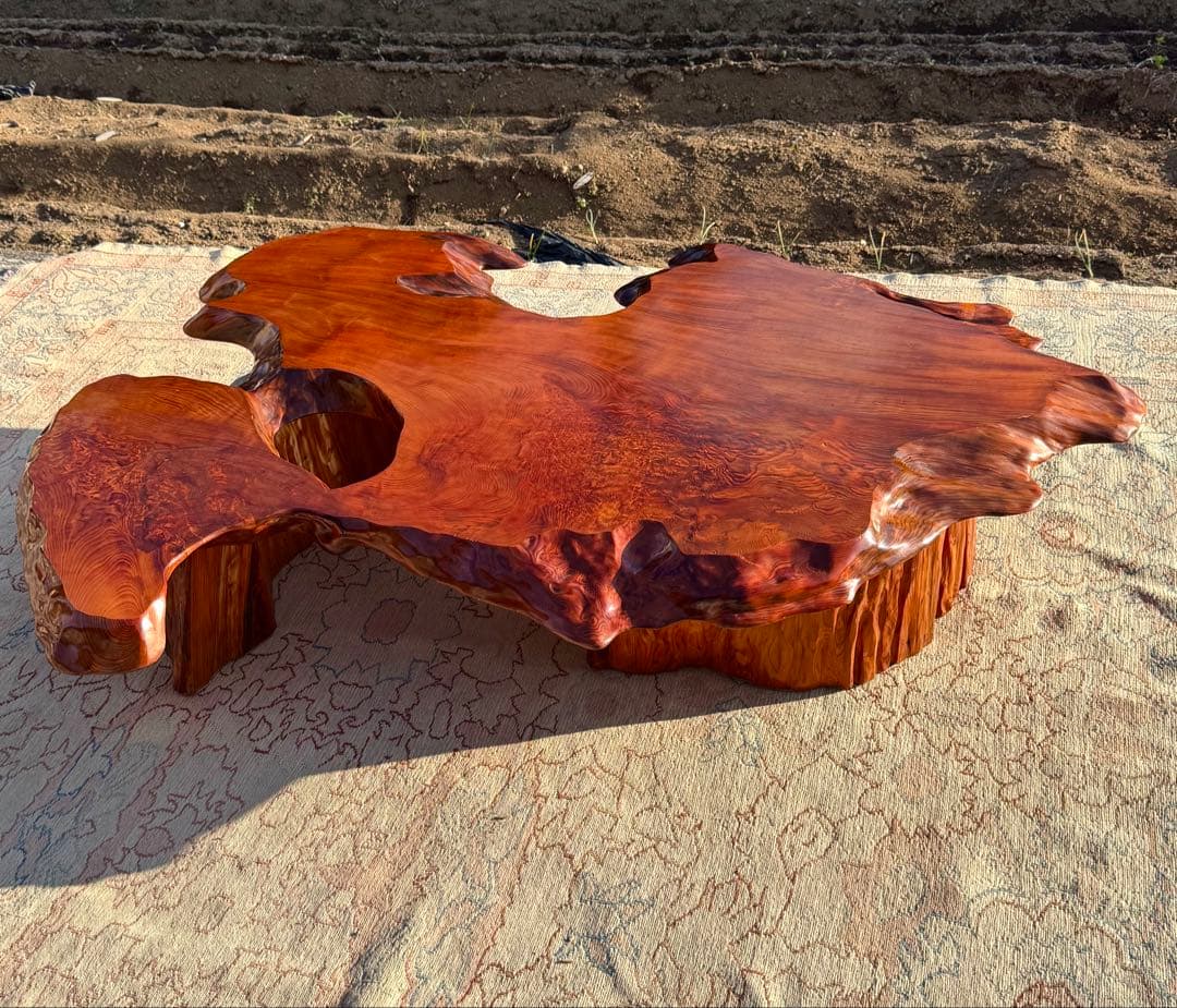 年輪ぎっしり＆美しい杢目！希少な屋久杉の座敷机 無垢材 座卓