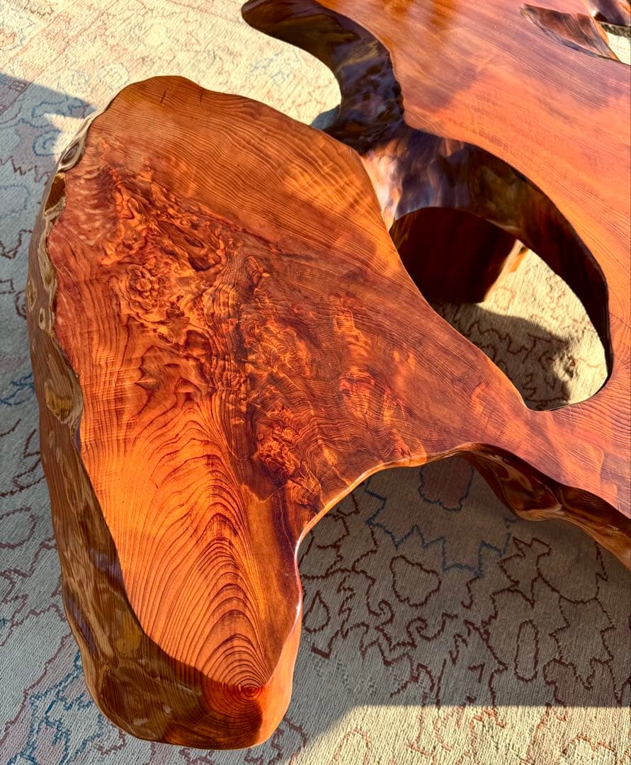 年輪ぎっしり＆美しい杢目！希少な屋久杉の座敷机 無垢材 座卓